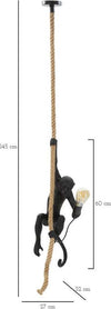 Lampadario-Monkey-Nero-Cm-27X32X60