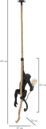 Lampadario-Monkey-Nero-Cm-27X32X60