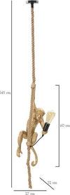 Lampadario-Monkey-Oro-Cm-27X32X60