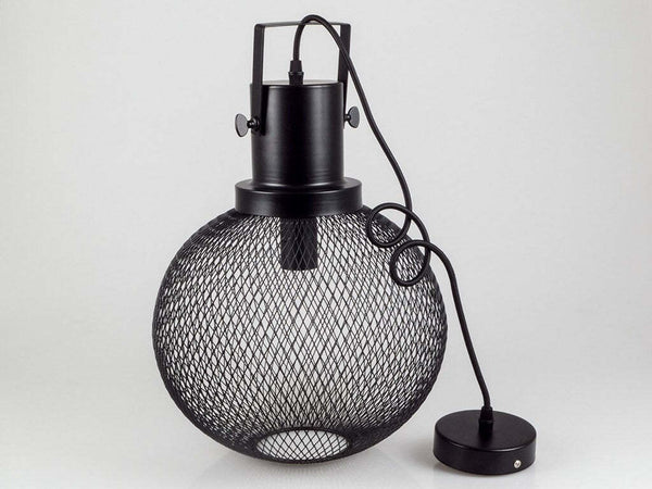 LAMPADARIO PENDENTE LAMPADA A SOSPENSIONE A FORMA DI GLOBO COLORE NERO VT-7332  Trade Shop italia - Napoli, Commerciovirtuoso.it