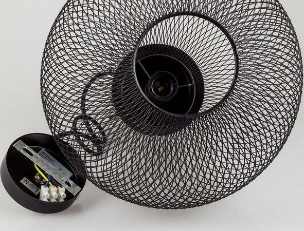 LAMPADARIO PENDENTE LAMPADA A SOSPENSIONE A FORMA DI GLOBO COLORE NERO VT-7332  Trade Shop italia - Napoli, Commerciovirtuoso.it