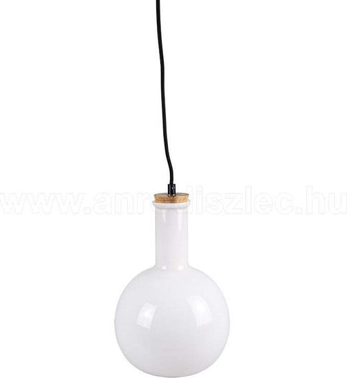LAMPADARIO PENDENTE LAMPADA A SOSPENSIONE IN LEGNO E VETRO BIANCO CHIARO ROTONDO  Trade Shop italia - Napoli, Commerciovirtuoso.it