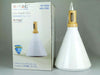 Lampadario Pendente Lampada A Sospensione Parabola Bianca Base In Legno Vt-7525 Illuminazione/Illuminazione per interni/Lampadari lampade a sospensione e plafoniere/Lampadari Trade Shop italia - Napoli, Commerciovirtuoso.it