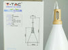 Lampadario Pendente Lampada A Sospensione Parabola Bianca Base In Legno Vt-7525 Illuminazione/Illuminazione per interni/Lampadari lampade a sospensione e plafoniere/Lampadari Trade Shop italia - Napoli, Commerciovirtuoso.it