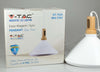 LAMPADARIO PENDENTE LAMPADA A SOSPENSIONE PARABOLA BIANCA BASE IN LEGNO VT-7535  Trade Shop italia - Napoli, Commerciovirtuoso.it