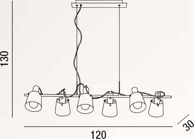 Lampadario-Perenz-MEGAFONO-6806N-E27-LED-orientabile-lampada-sospensione