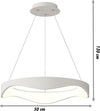 Lampadario-Plafoniera-Led-A-Onda-38-W-3-Colorazioni-Luce-Bianca-Calda-Naturale-Universo