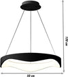Lampadario-Plafoniera-Led-A-Onda-38-W-3-Colori-Luce-Bianca-Calda-Naturale-Nero-Universo