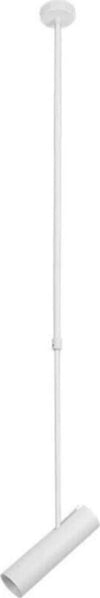 Lampadario-Portafaretto-A-Sospensione-Cilindro-Gu10-Asta-Regolabile-Bianco-209b