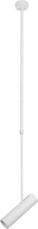 Lampadario-Portafaretto-A-Sospensione-Cilindro-Gu10-Asta-Regolabile-Bianco-209b