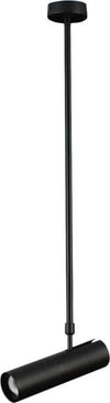 Lampadario-Portafaretto-A-Sospensione-Cilindro-Gu10-Asta-Regolabile-Nero