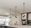 Lampadario-Portafaretto-A-Sospensione-Cilindro-Gu10-Asta-Regolabile-Nero