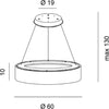 Lampadario-Promoingross-AURORA-S60-WH-BIANCO-CCT-2268Lm-modulo-led-dimmerabile-sospensione-moderna