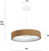Lampadario-Promoingross-AURORA-S80-MC-RAME-OPACO-CCT-6286Lm-modulo-led-dimmerabile-sospensione-classica