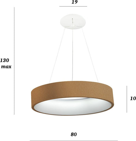 Lampadario-Promoingross-AURORA-S80-MC-RAME-OPACO-CCT-6286Lm-modulo-led-dimmerabile-sospensione-classica