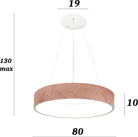 Lampadario-Promoingross-AURORA-S80-RF-FOGLIA-RAME-CCT-6286Lm-modulo-led-dimmerabile-sospensione-classica