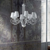 Lampadario-Provenzale-8-Luci-Ferro-Battuto-e-Paralumi-Bianco-Shabby-Serie-Alma