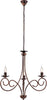 Lampadario-Provenzale-Candelabro-Alma-3-Luci-Ferro-Battuto-Nero-E-Rame