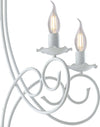 Lampadario-Provenzale-Candelabro-Alma-5-Luci-Ferro-Battuto-Bianco-Shabby