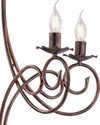 Lampadario-Provenzale-Candelabro-Alma-5-Luci-Ferro-Battuto-Nero-E-Rame