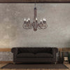 Lampadario-Provenzale-Candelabro-Alma-8-Luci-Ferro-Battuto-Nero-E-Rame