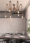 Lampadario-Ragno-Sospensione-6-Corde-Portalampada-E27-Lampada-Country-Retro-B59-6