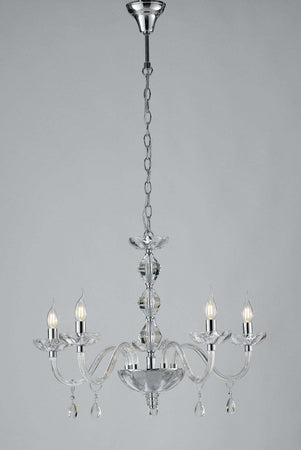 Lampadario Riflesso Cromo 5Xe14 70X53Cm Illuminazione/Illuminazione per interni/Lampadari lampade a sospensione e plafoniere/Lampadari Led Mall Home - Napoli, Commerciovirtuoso.it