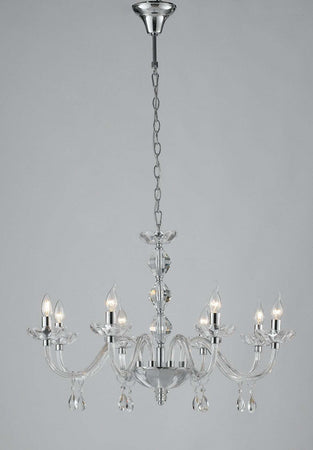 Lampadario Riflesso Cromo 8Xe14 83X53Cm Illuminazione/Illuminazione per interni/Lampadari lampade a sospensione e plafoniere/Lampadari Led Mall Home - Napoli, Commerciovirtuoso.it