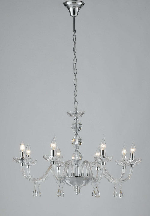 Lampadario Riflesso Cromo 8Xe14 83X53Cm Illuminazione/Illuminazione per interni/Lampadari lampade a sospensione e plafoniere/Lampadari Led Mall Home - Napoli, Commerciovirtuoso.it