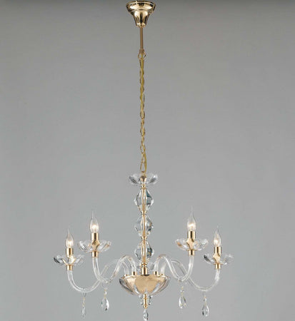 Lampadario Riflesso Oro 5Xe14 70X53Cm Illuminazione/Illuminazione per interni/Lampadari lampade a sospensione e plafoniere/Lampadari Led Mall Home - Napoli, Commerciovirtuoso.it