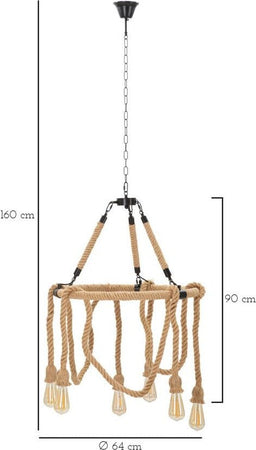 Lampadario-Rope-Circle-Cm-64X90