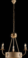 Lampadario-Rustico-3-Luci-Ferro-Avorio-e-Oro-Decorazioni-Oro-serie-Kansas