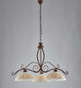 Lampadario-Rustico-3Luci-Ferro-Battuto-Nero-e-Ruggine-Vetro-Ambra-Serie-Faraone