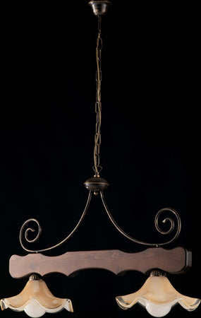 Lampadario-Rustico-Acacia-Bronzo-Noce-2-Luci-E27