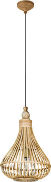 Lampadario-Rustico-Amsfield-Piccolo-1-Luce-Metallo-Marrone-E-Legno