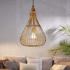 Lampadario-Rustico-Amsfield-Piccolo-1-Luce-Metallo-Marrone-E-Legno