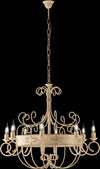 Lampadario-Rustico-Baltimora-Avorio-Oro-8-Luci-E14