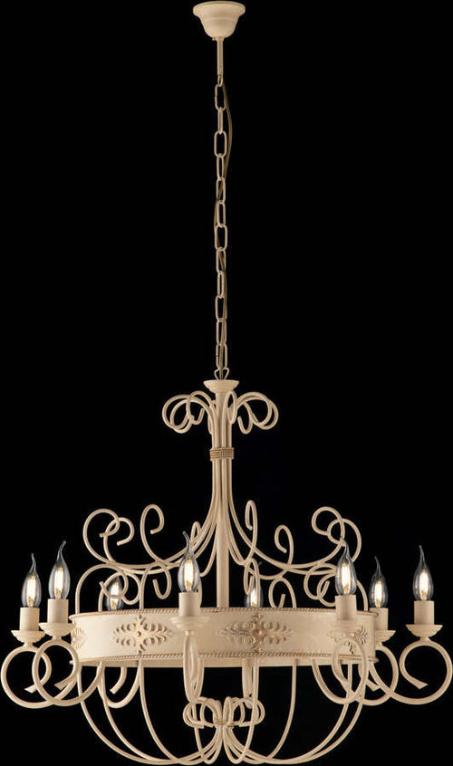 Lampadario-Rustico-Baltimora-Avorio-Oro-8-Luci-E14