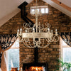 Lampadario-Rustico-Baltimora-Avorio-Oro-8-Luci-E14