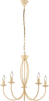 Lampadario-Rustico-Botte-5-Luci-In-Ferro-Battuto-Decapè-Avorio