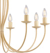 Lampadario-Rustico-Botte-8-Luci-In-Ferro-Battuto-Decapè-Avorio