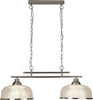 Lampadario-Rustico-Country-Bistrot-Ii-Acciaio-Argento-Vetro-2-Luci-E27