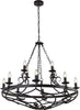Lampadario-Rustico-Country-Cartwheel-Iii-Acciaio-Nero-12-Luci-E14