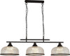 Lampadario-Rustico-Country-Highworth-Acciaio-Bianco-Vetro-Nero-3-Luci-E27