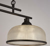 Lampadario-Rustico-Country-Highworth-Acciaio-Nero-Vetro-Trasparente-2-Luci-E27