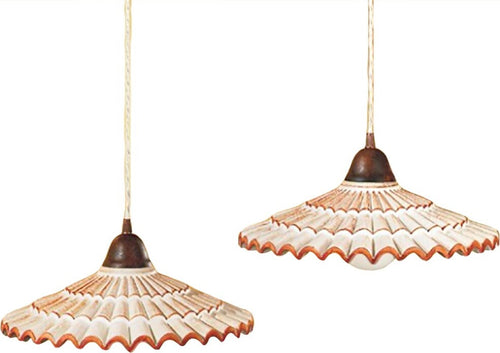 Lampadario-rustico-Due-P-illuminazione-VANIA-S2M-E27-LED-ceramica-sospensione