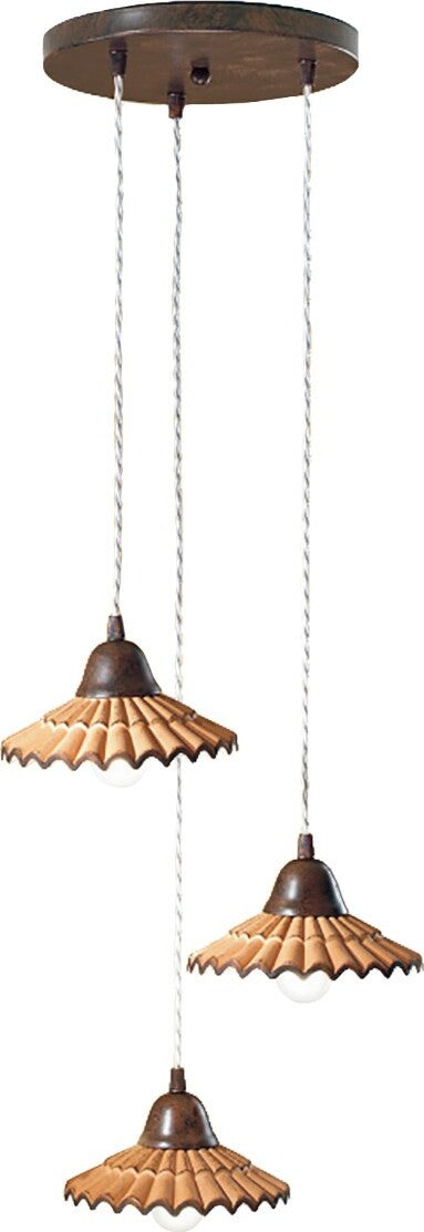 Lampadario-rustico-Due-P-illuminazione-VANIA-S3P-E27-LED-ceramica-sospensione