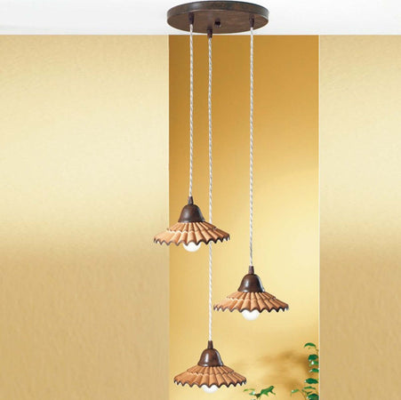 Lampadario-rustico-Due-P-illuminazione-VANIA-S3P-E27-LED-ceramica-sospensione