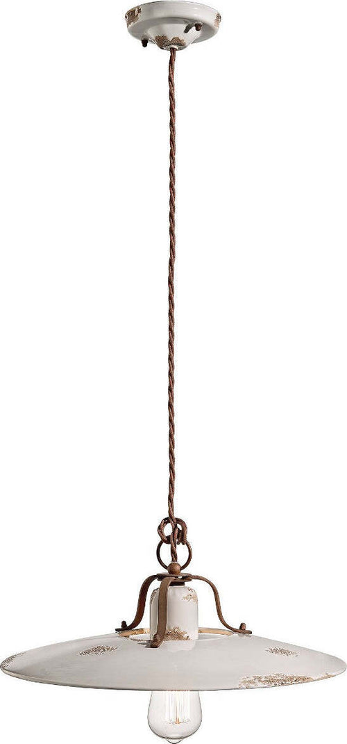 Lampadario-rustico-Ferroluce-Retrò-COUNTRY-C1443-E27-LED-ceramica-sospensione