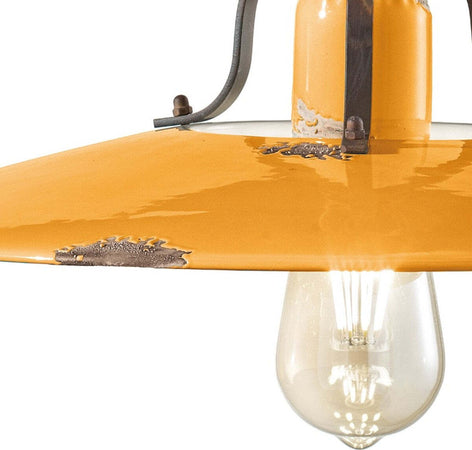 Lampadario-rustico-Ferroluce-Retrò-COUNTRY-C1446-E27-LED-ceramica-saliscendi